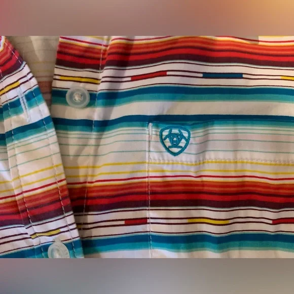 ARIAT WOMEN'S WRINKLE RESIST TEAM
KIRBY STRETCH SHIRT, ROSA SERAPE - S - Picture 8 of 13